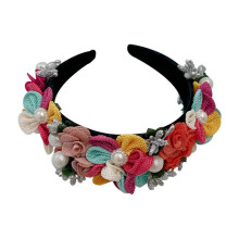 (color) Girls Wide Headbands Elegant Lady Headwear Wide Hair Bands Accessories Spring Hair Bands Birthday Party Pink