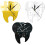 Acrylic Teeth Mirror Wall Clock Gold Finish  Chic Modern Style, Quartz Movement, Battery Powered 4