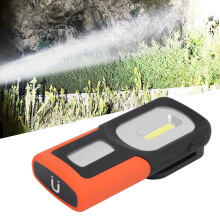 Luce da lavoro COB 2200mAh USB gancio a 360 nera