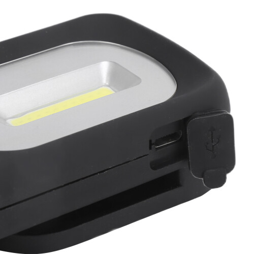 Luce da lavoro COB 2200mAh USB gancio a 360 nera 1