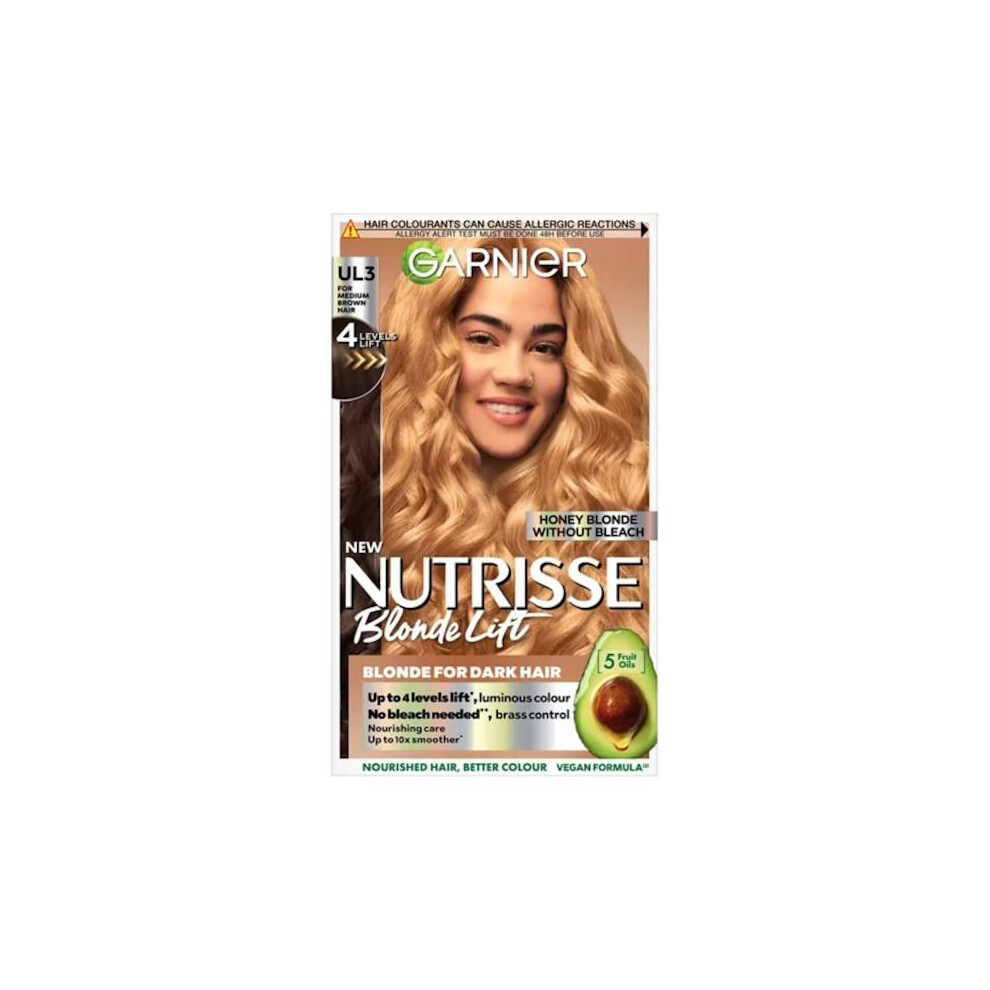 Garnier 3 X Nutrisse Blonde Lift Permanent Colour Ul3 Honey Blonde