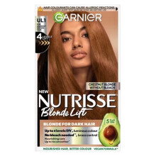 3 x Garnier Nutrisse Blonde Lift Permanent Colour UL1 Chestnut Blonde