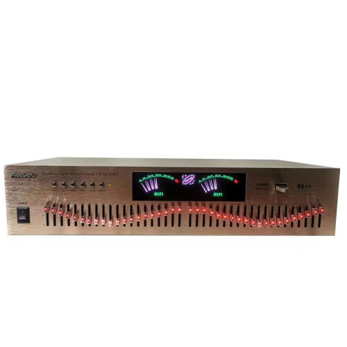 EQ666BT Bluetooth Equalizer 40Band Stereo Lossless Digital Effects Controller For Home HiFi Card/USB Disc Gold