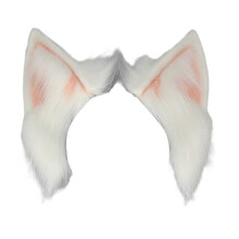 (white F) COSPLAY Kitten Ears Animal Ear Headband Furry Kitten Carnivals Party Handmade Furry Party Costume Beast
