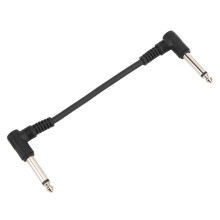 Cable de conexión para guitarra con conectores en ángulo recto, cable de transmisión de señal de alta fidelidad para pedaleras, rechazo de ruido