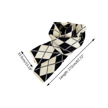 Buffalo Plaid Scarf Diamond Grid Winter Scarfs for Women Black Neck Warmer Scarf Ladies Shawls And Wraps Wool Scarf