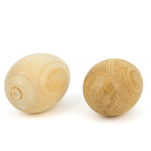 Ovos de madeira para artesanato de Páscoa, conjunto de artesanato em madeira natural sem pintura com design de base plana, superfície sem farpas,