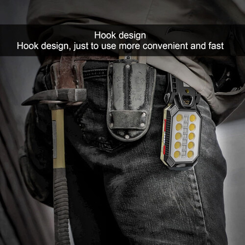 Rechargeable LED COB Work Light With Magnetic Mount Foldable Design 4 Light Modes Portable Handheld 2