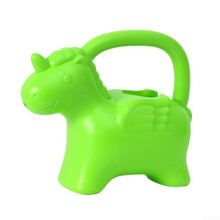 5L Kids Watering Can Green Pony Cute Animal Design for Outdoor Garden Learning