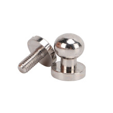 20 Sets Brass Rivets for Belts & Handbags, 8x7mm Silver Abrasion