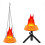 (Black) 3D Fake Flame Lamp,110V Electric Campfire Artificial Flickering Flame Table Lamp 1