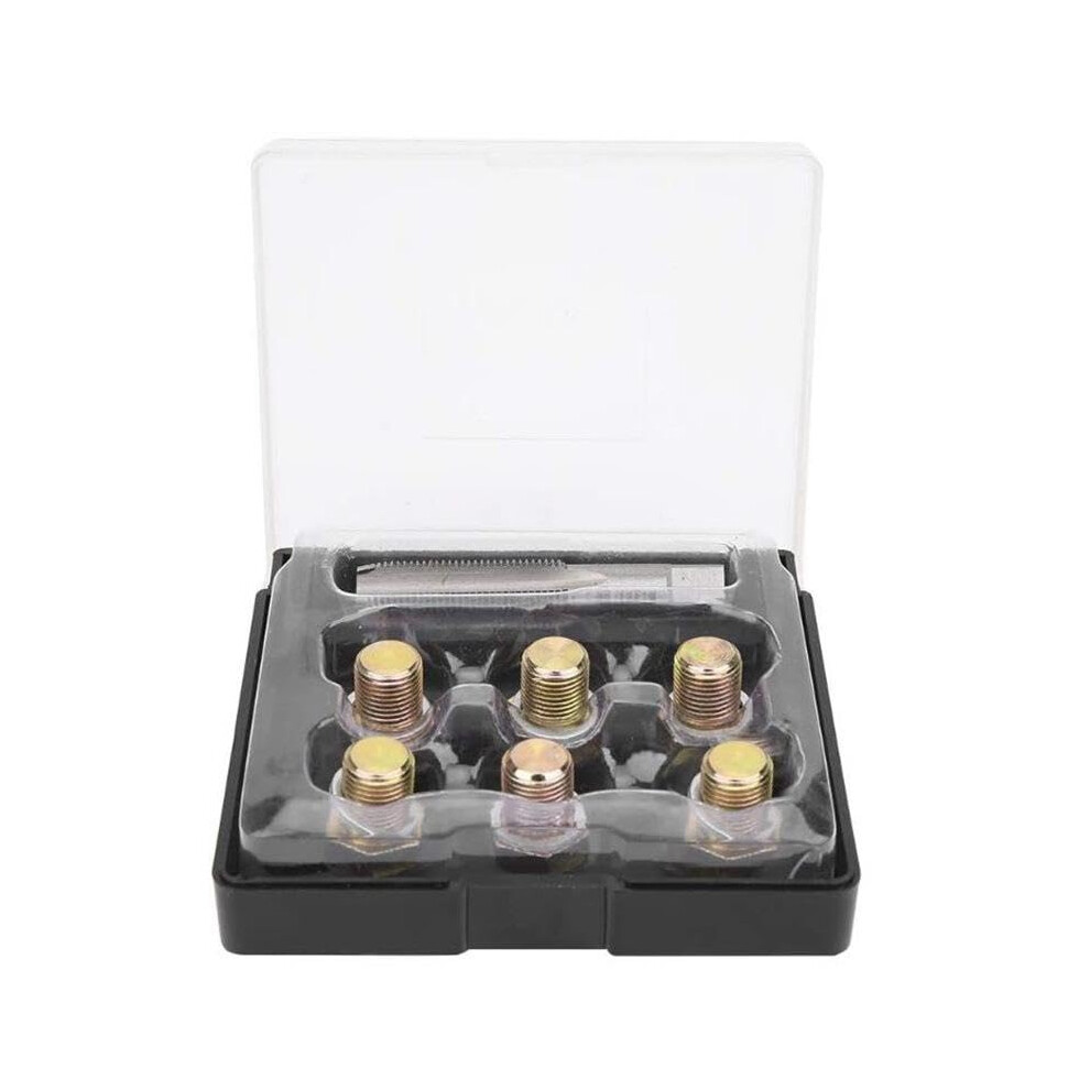 Oil Drain Plug Kit M13, Crush Washers Included, Reusable Replacement, Oil Pan Drain Plug Kit Rethreading Tool 9347817750157