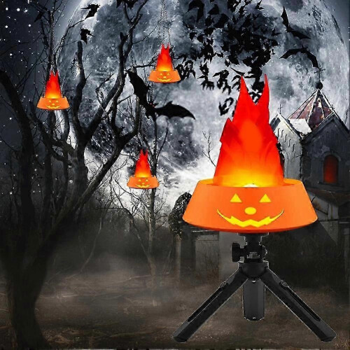 (Orange) 3D Fake Flame Lamp,110V Electric Campfire Artificial Flickering Flame Table Lamp 1
