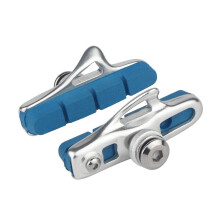 1 paar lichtgewicht fietsremblok, zwaar type-Blauw zilver