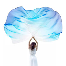 2Pcs Praise Dance Worship Flags with Scalable-Baihu Lanbao Blue