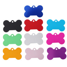 38mm Bone Shape Pet Id Tags 10 Pack Random Colors DoubleSided Dog And Cat Name Tags For Pets