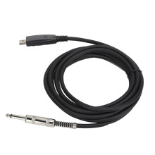 Cabo conversor USB para guitarra, conversão digital para analógica, qualidade de som HiFi, função de aprimoramento de áudio, cabo para