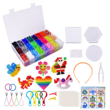 Smelteperlesett for barn, kunst- og håndverksutstyr for barn med 24 forskjellige farger og 5 mm perler, kreativt håndverkssett for barn å lage