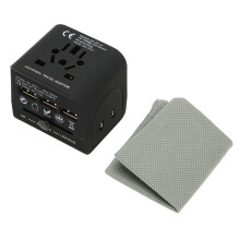 High Speed USB Type C Charging Ports Universal International Travel Power Adapter, All In One Design For USA EU UK AUS, Multiple Safety Protection