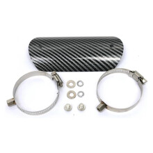 Motorcycle Exhaust Heat Shield AntiBurn Muffler Protector Universal Thermal Guard Black