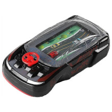 (Black) Kids Racing Car Game - Handheld Simulation Driving Toy for Ages 4-7 (15cm, 6 Colors) with Batteries Included
