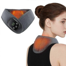 Neck Warmer Pillow - Thermal Splint with 5 Heat Levels | Electric Heated Neck Scarf with Vibratory Massage - for Women and Men, Elderly, Daily Relaxat