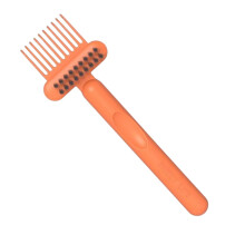 Comb Cleaner Hair Brush Cleaner Tool 2In1 Detangling Grooming Rake Orange For Travel Home Salon