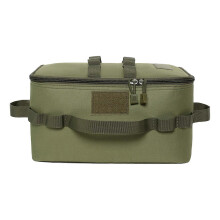 (military color) Camping Tableware Organizers Outdoor Cooking Utensils Storage Bag Portable Large Carriers Bag Picnics Carrying Bag Black