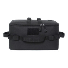 (Black) Camping Tableware Organizers Outdoor Cooking Utensils Storage Bag Portable Large Carriers Bag Picnics Carrying Bag Black