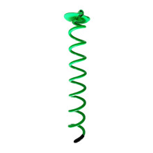(L, Green) Practical Trampolines Stakes Anchors Multirope Fixing Ground Nails Twist Stakes for Tents, Pet Tie Outs Silver S