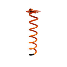 (M, orange color) Practical Trampolines Stakes Anchors Multirope Fixing Ground Nails Twist Stakes for Tents, Pet Tie Outs Silver S