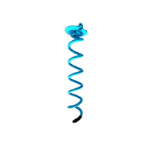 (M, Blue) Practical Trampolines Stakes Anchors Multirope Fixing Ground Nails Twist Stakes for Tents, Pet Tie Outs Silver S