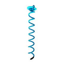 (L, Blue) Practical Trampolines Stakes Anchors Multirope Fixing Ground Nails Twist Stakes for Tents, Pet Tie Outs Silver S