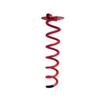 (M, Red) Practical Trampolines Stakes Anchors Multirope Fixing Ground Nails Twist Stakes for Tents, Pet Tie Outs Silver S