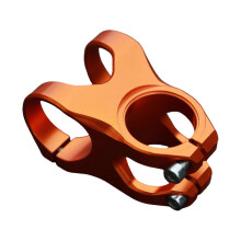 (orange red) Heavy Duty Short Stem Aluminum Alloy Mountain Bike Stem Mountain Bike Handlebars Short Stem Easy to Install titanium color