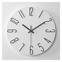 Decorative Plastic Gold Large Number Wall Clock 30cm White Black Wall Hanging Modern Kitchen Decor 30x30x1.8cm