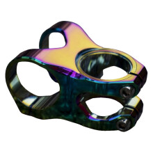 (color) Heavy Duty Short Stem Aluminum Alloy Mountain Bike Stem Mountain Bike Handlebars Short Stem Easy to Install titanium color