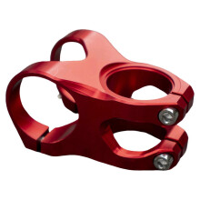 (Red) Heavy Duty Short Stem Aluminum Alloy Mountain Bike Stem Mountain Bike Handlebars Short Stem Easy to Install titanium color