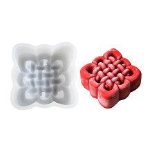 (Chinese knot 1) Chinese Knot Silicone Molds Nonstick Mousses Cake Molds Cake Decorating Tool for Truffles Cheesecakes Easy to Clean