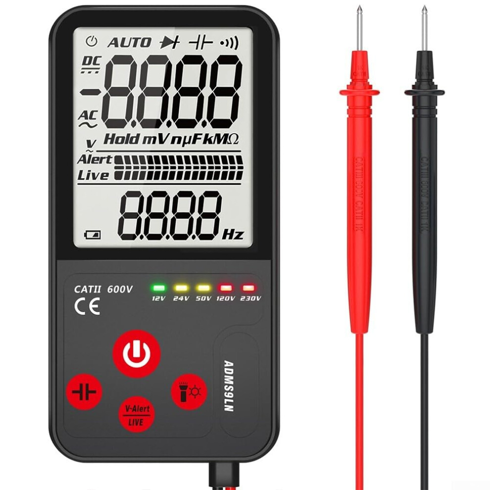 Digital Voltage Multimeter Adms9ln Voltage Tester Trms Dmm With Analog Bar Graph And 3Line Display 9187378532294