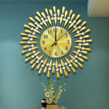 Large Wall Clocks 38 Cm Gold NonTicking BatteryOperated Clocks Modern Living Room Bedroom Kitchen Office