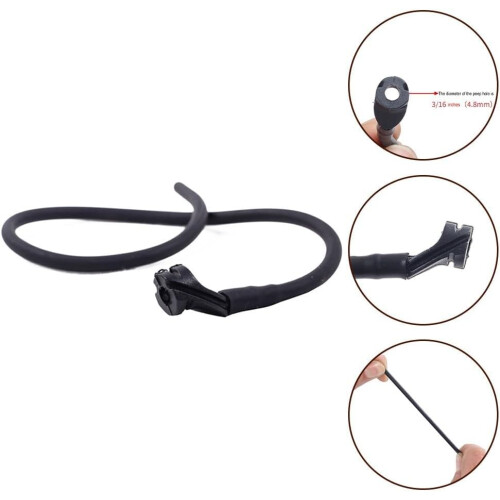 Peephole Sight with Fixed Bowstring Attachment 30cm Length Black Color Door Peephole Installation 2