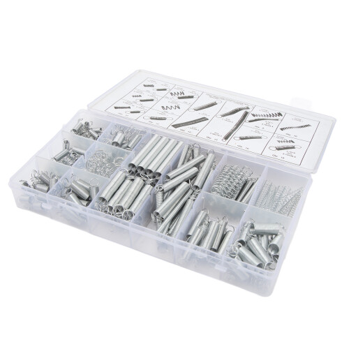 200pcs Steel Compression & Extension Spring Kit, 20 Sizes for Auto & DIY