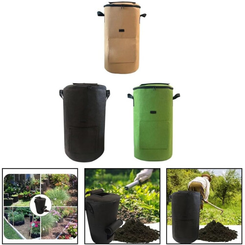 Multi Purpose Non Woven Fabric Leaf Bag Green Color For Sustainable Gardening And Composting Practices 2