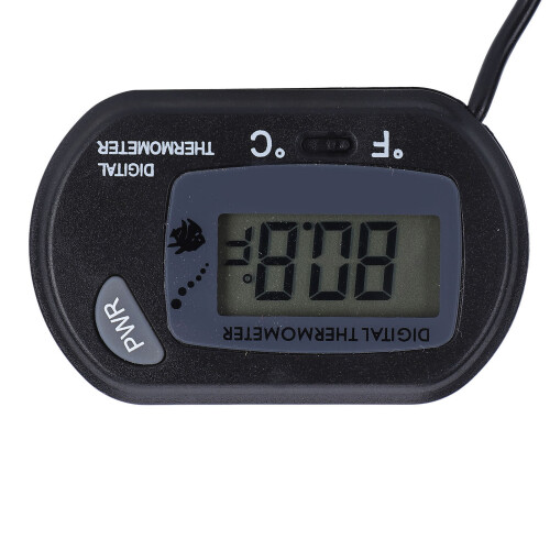 LCD-Digital-Aquarium-Thermometer - Schwarz, 5,8x3,8cm, -50C bis +70C 1