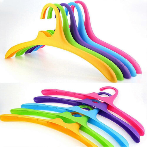 (Purple) Wide Shoulder Suit Hangers High Quality Stackable Smooth Finish Plastic Hangers for Sweaters Coat 2