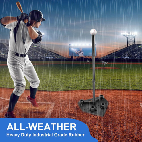 Baseball Training Tee Rubber , 5 Adjustable Positions, TeeBall Accessories For Adults And Teens 1