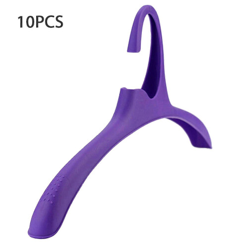 (Purple) Wide Shoulder Suit Hangers High Quality Stackable Smooth Finish Plastic Hangers for Sweaters Coat 1