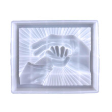 (Clear) DIY Ornaments Moulds Craft Making Molds Resin Moulds Hand in Hand Shaped Silicone Material DIY Hand-Making Accessories Clear