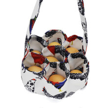 (Flower cock) Portable Eggs Collecting Bag Carry Holder Bag with Comfortable Handle and Cushion Pad for Freshing Eggs in Farmhouse or Home